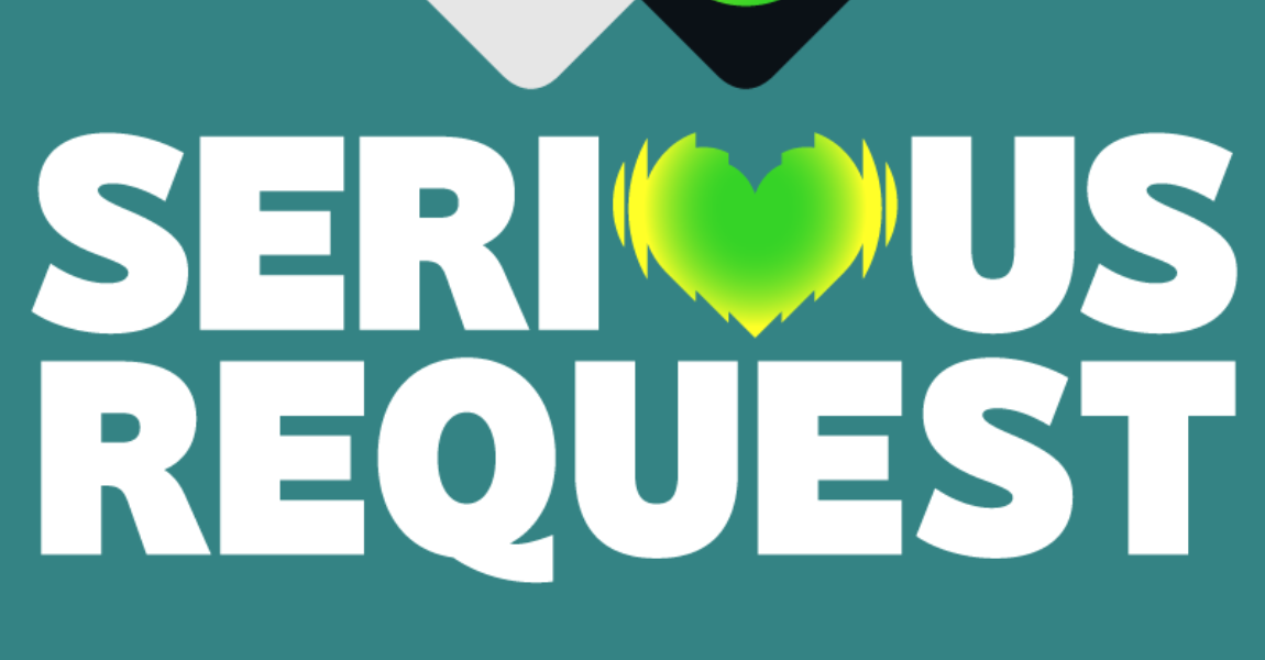 Serious Request Brabant Maatjes actiebeeld met 3FM Serious Request-logo voor Spieren voor Spieren