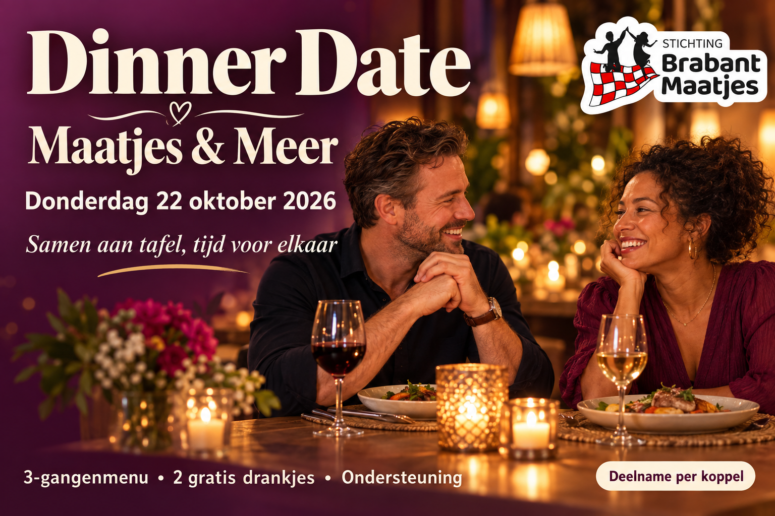 Maatjes & Meer Dinner Date op 22 oktober 2026
